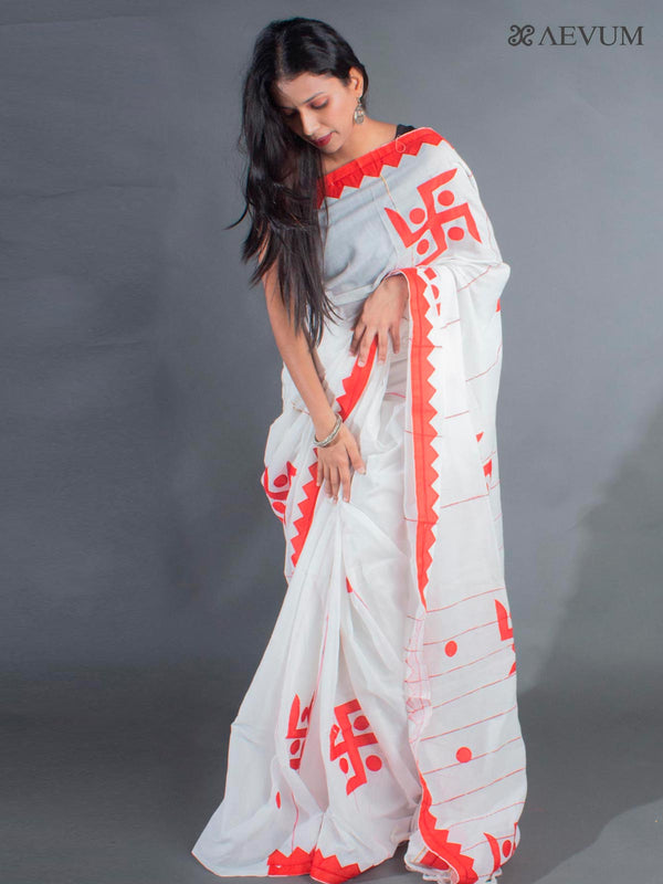 Khesh Cotton Applique Work Saree - 9057 Saree AEVUM