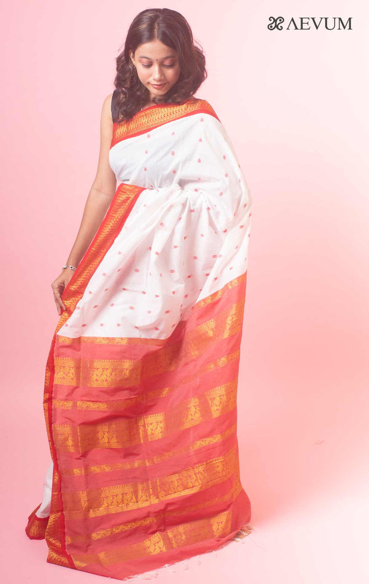 Kalyani South Cotton Silk Handloom Saree with Blouse Piece - 9096 Saree SSH   