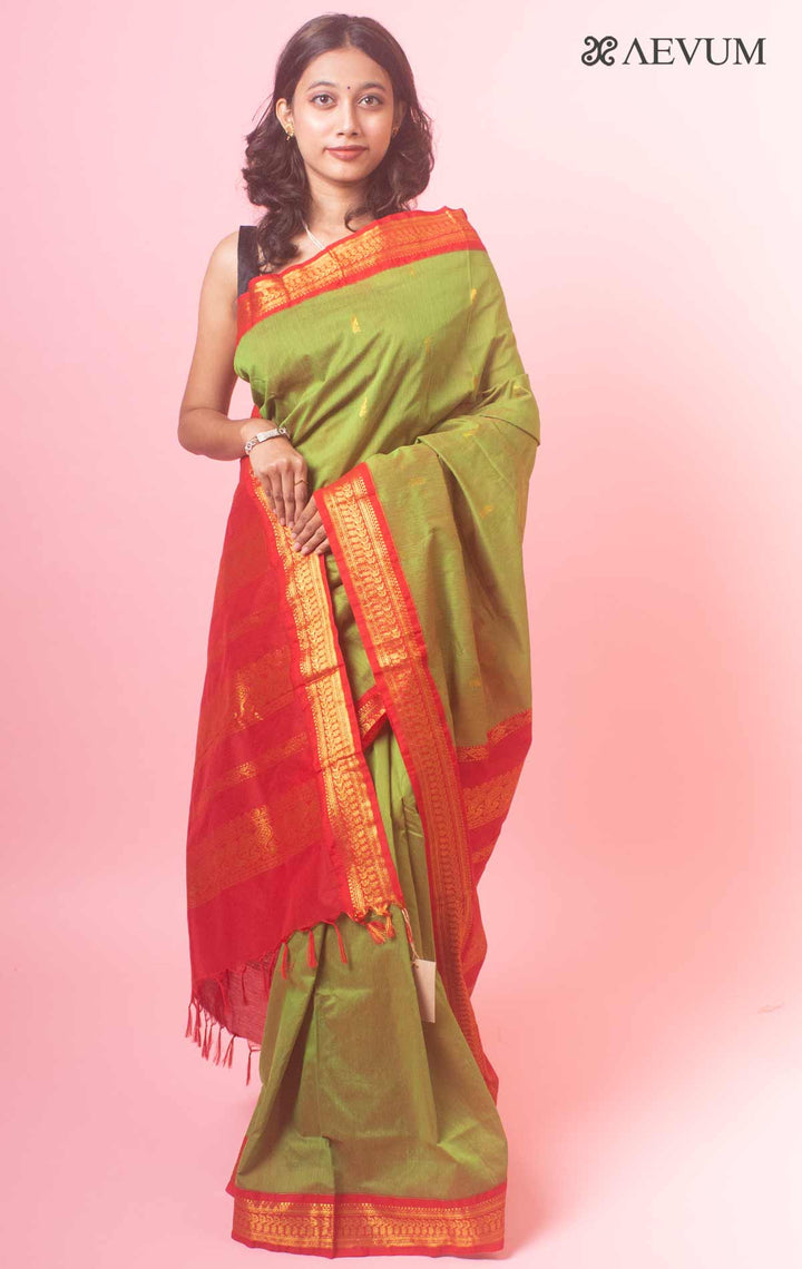 Kalyani South Cotton Silk Handloom Saree with Blouse Piece - 9100 Saree SSH   