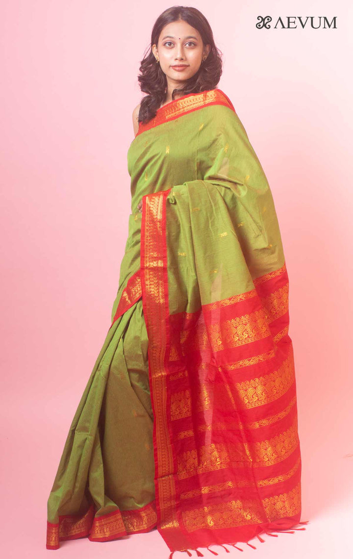 Kalyani South Cotton Silk Handloom Saree with Blouse Piece - 9100 Saree SSH   