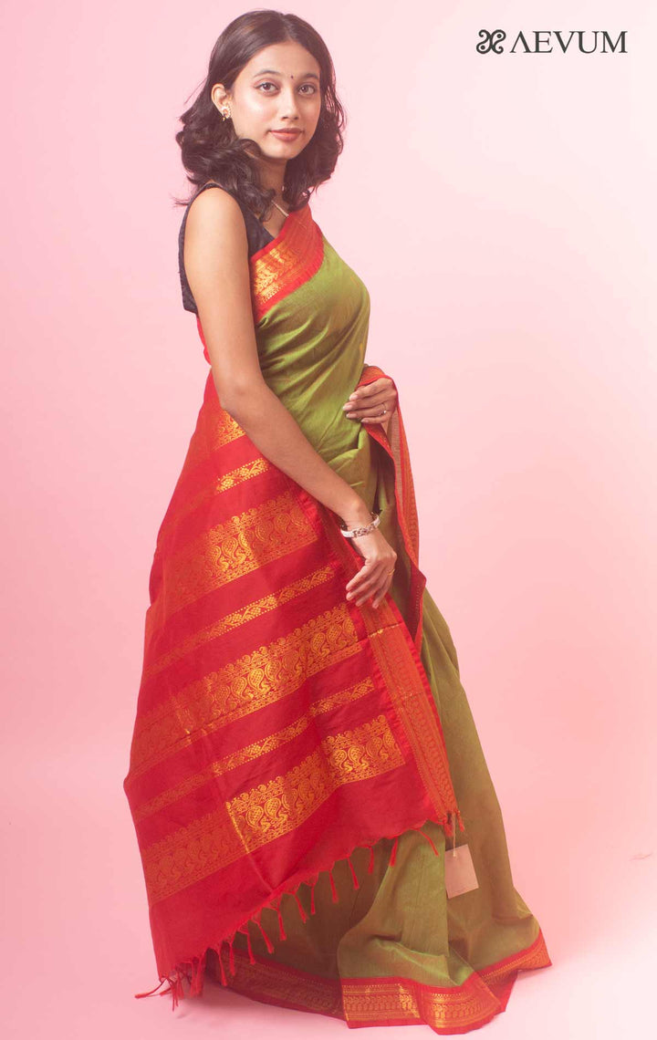 Kalyani South Cotton Silk Handloom Saree with Blouse Piece - 9100 Saree SSH   