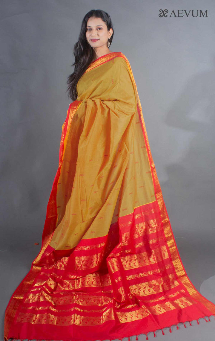 Kalyani South Cotton Silk Handloom Saree with Blouse Piece - 17422 Saree SSH   