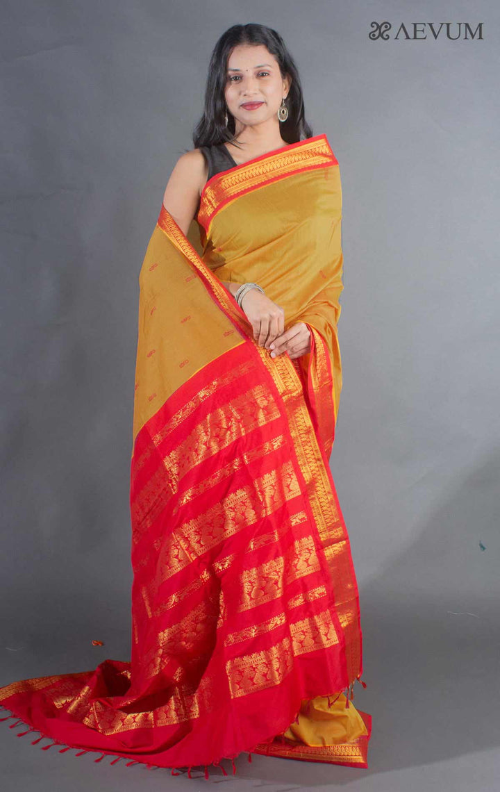 Kalyani South Cotton Silk Handloom Saree with Blouse Piece - 17422 Saree SSH   