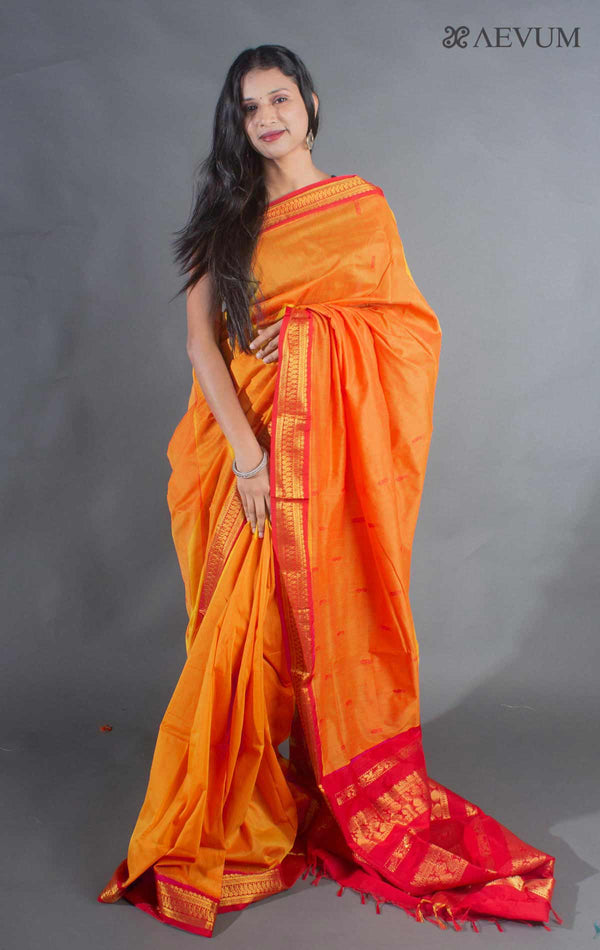 Kalyani South Cotton Silk Handloom Saree with Blouse Piece - 11755 Saree SSH   