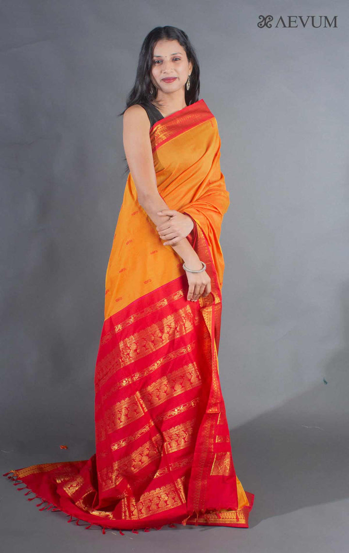 Kalyani South Cotton Silk Handloom Saree with Blouse Piece - 11755 Saree SSH   
