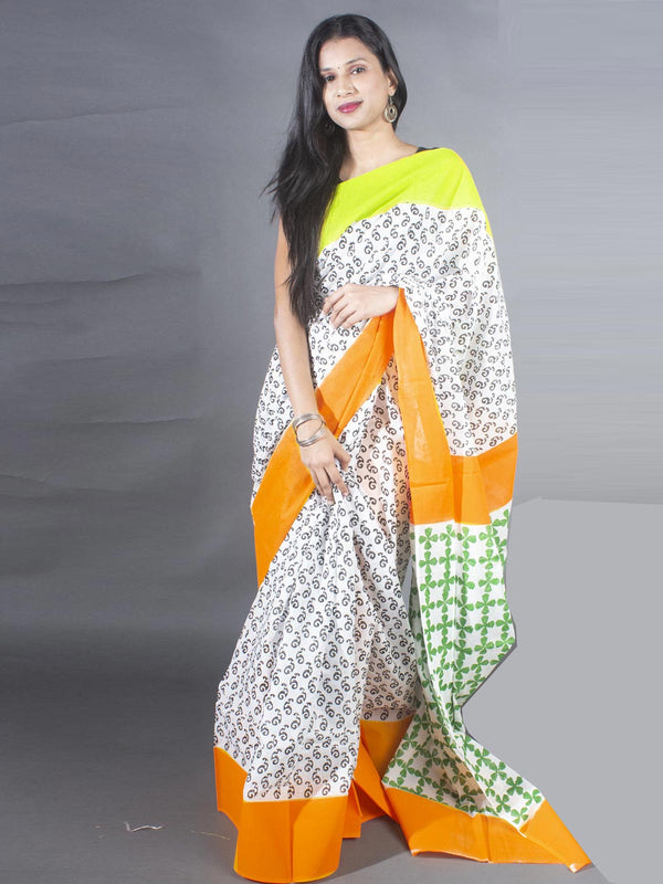 Soft Cotton Block Printed Saree with Blouse Piece - 9142 Saree AEVUM