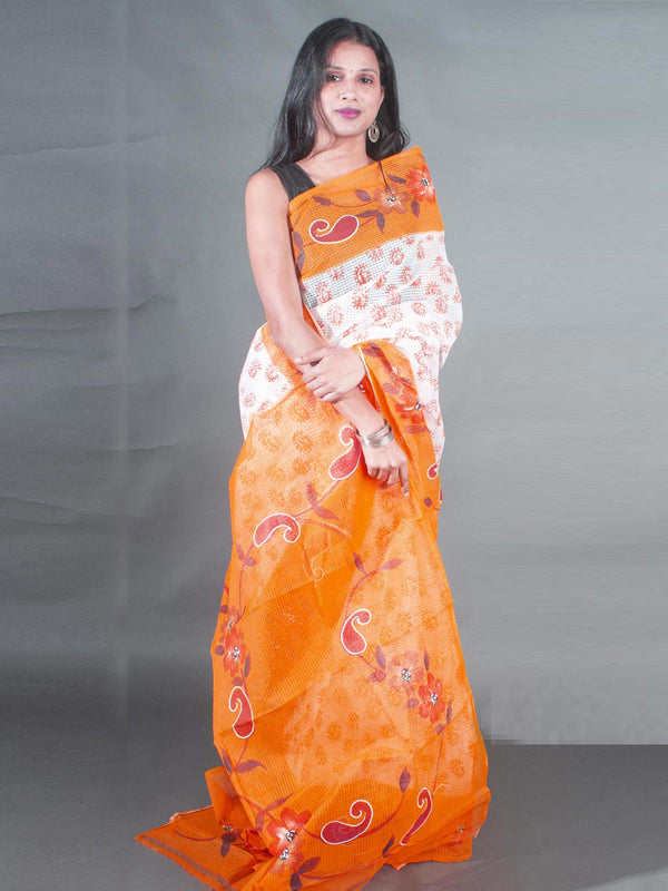 Hand Painted Cotton Resham Kota Saree without Blouse Piece - 9158 Saree Joydeep   