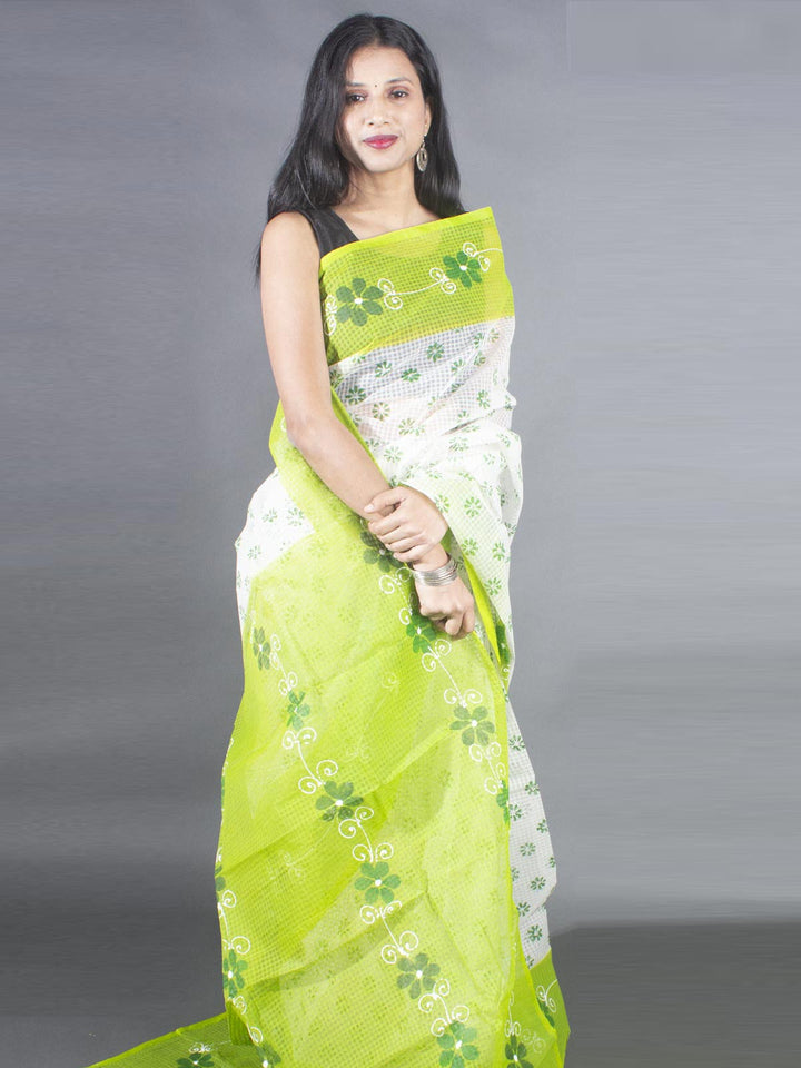 Hand Painted Cotton Resham Kota Saree without Blouse Piece - 9162 Saree Joydeep   