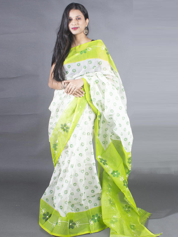 Hand Painted Cotton Resham Kota Saree without Blouse Piece - 9162 Saree Joydeep   