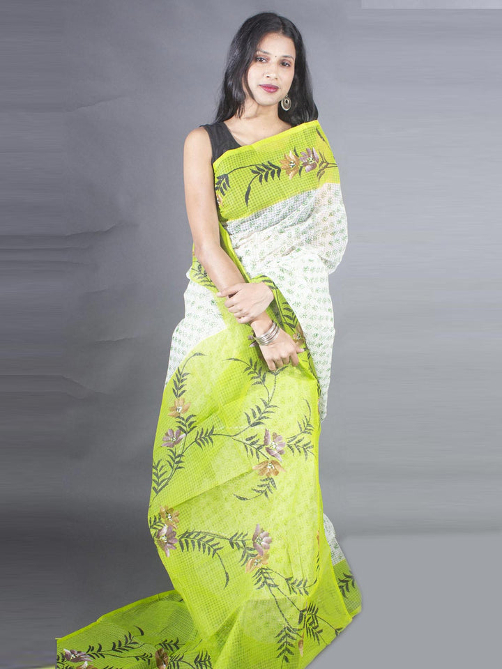 Hand Painted Cotton Resham Kota Saree without Blouse Piece - 9169 Saree Joydeep   