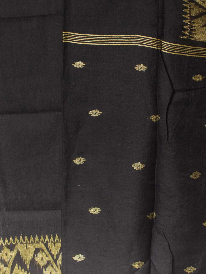 Organic Linen Jamdani handloom Saree with blouse piece - 9654 Saree AEVUM   