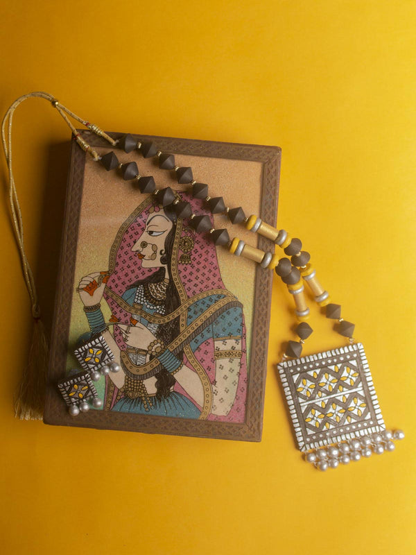 Terracotta Handmade Necklace Set - 9711 Jewellery Kasturi Sengupta   