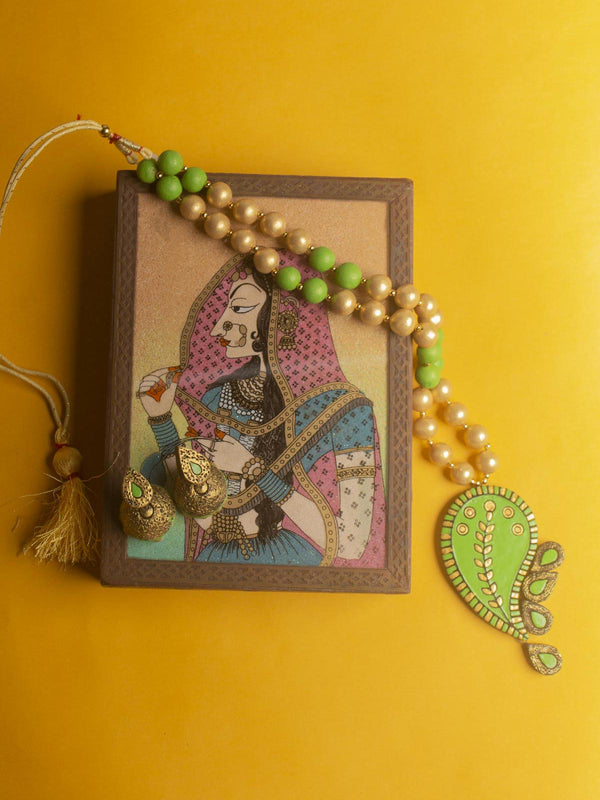 Terracotta Handmade Necklace Set - 9729 Jewellery Kasturi Sengupta   