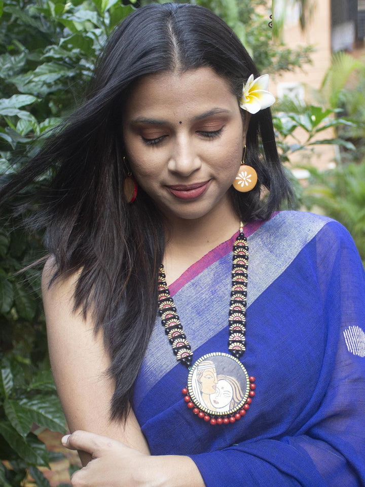 Terracotta Handmade Necklace Set - 9755 Jewellery AEVUM