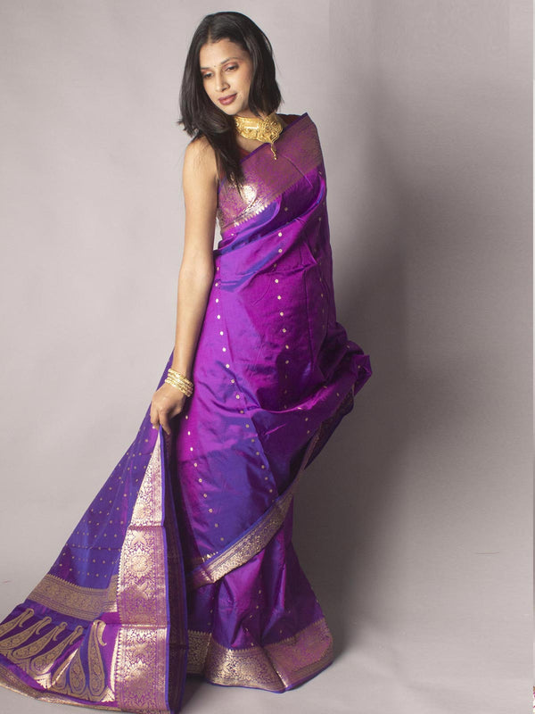 Banarasi Silk Saree with Silk Mark - 9758 Saree AEVUM   