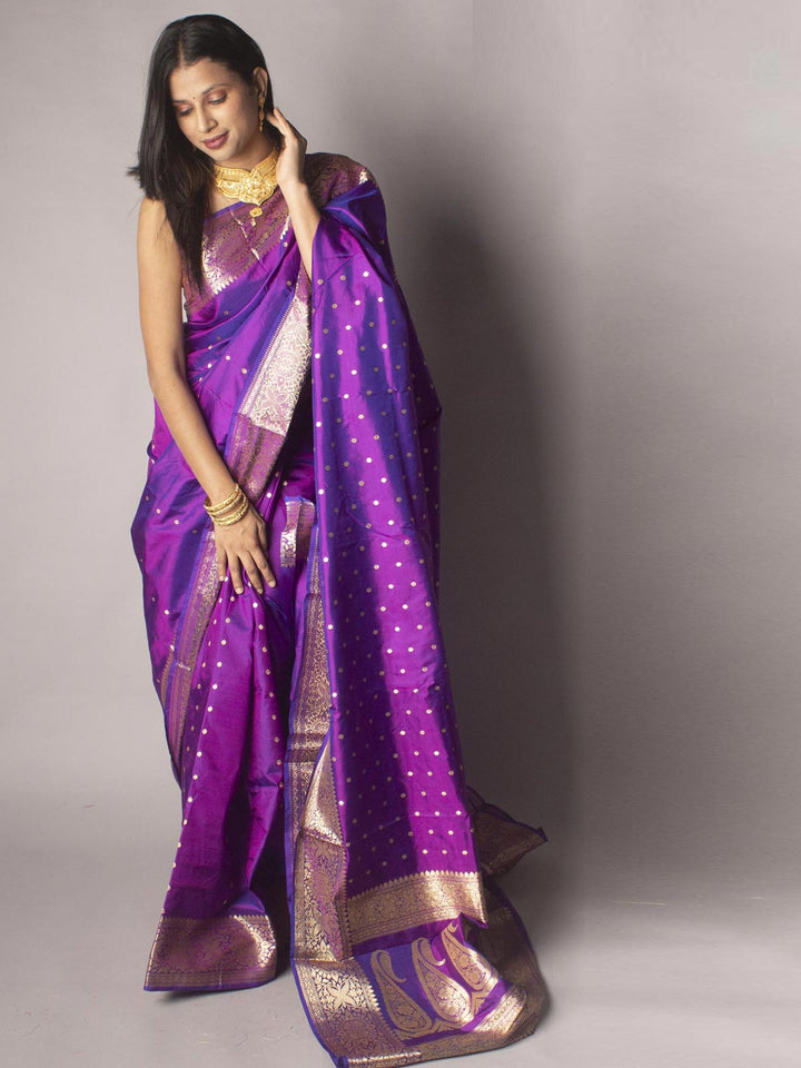 Banarasi Silk Saree with Silk Mark - 9758 Saree AEVUM 2   