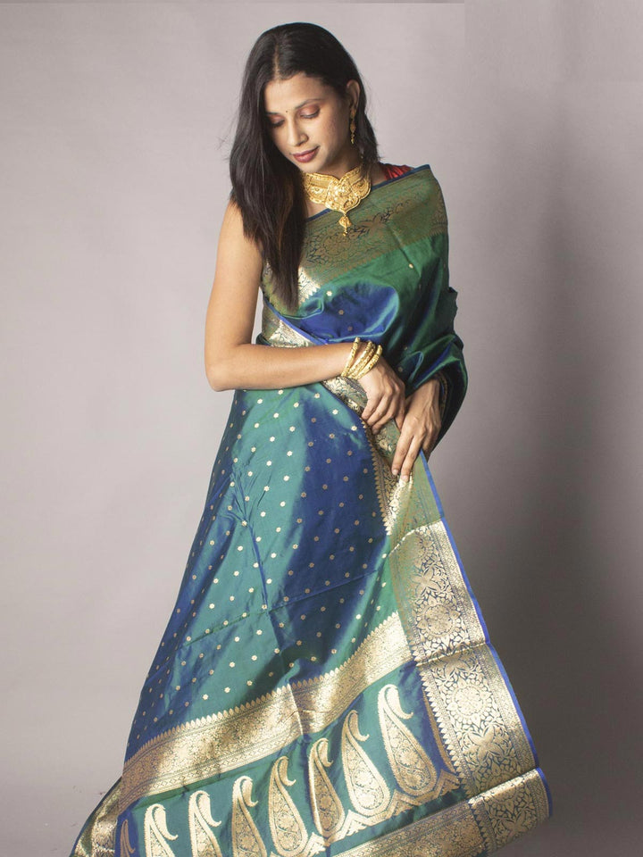Banarasi Silk Saree with Silk Mark - 9759 Saree AEVUM   