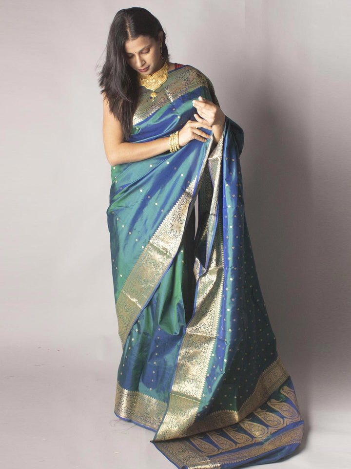 Banarasi Silk Saree with Silk Mark - 9759 Saree AEVUM   