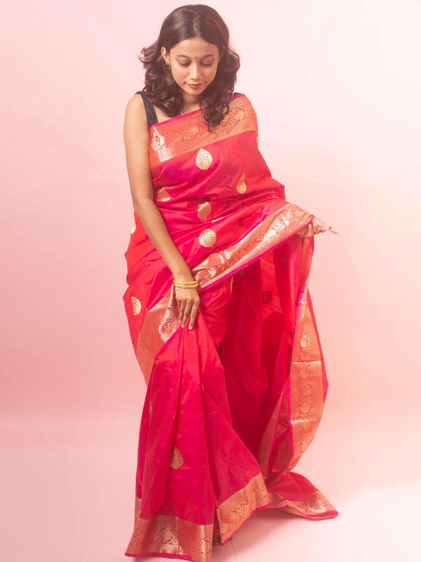 Banarasi Silk Saree with Silk Mark - 9761 Saree AEVUM 2   