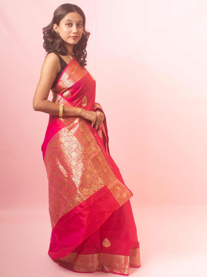 Banarasi Silk Saree with Silk Mark - 9761 Saree AEVUM   