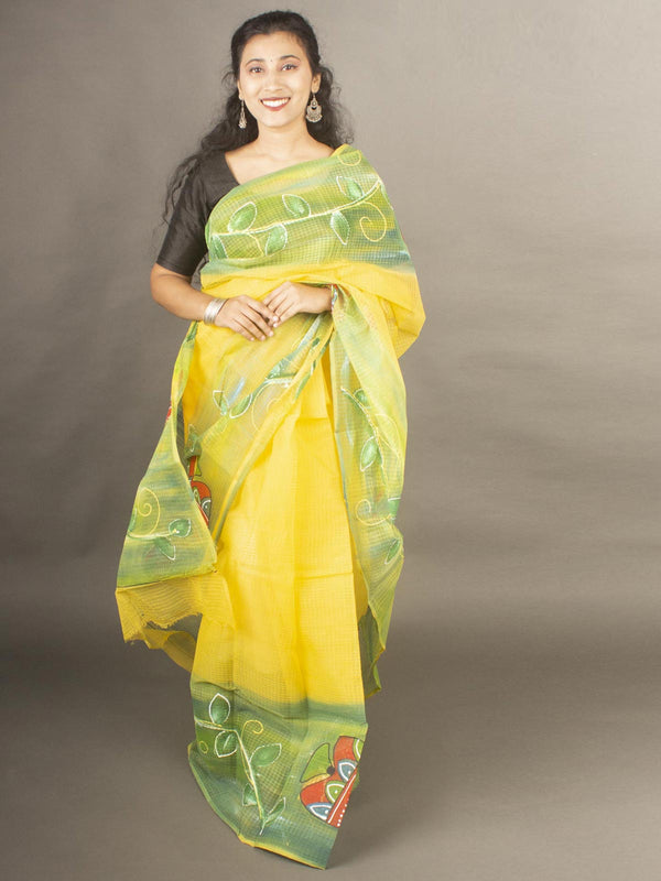 Hand Painted Cotton Resham Kota Saree without Blouse Piece - 9770 Saree Joydeep   