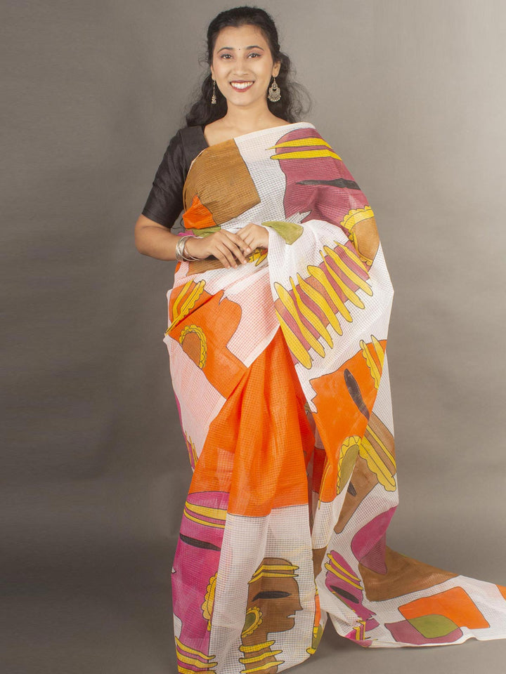 Hand Painted Cotton Resham Kota Saree without Blouse Piece - 9773 Saree Joydeep   