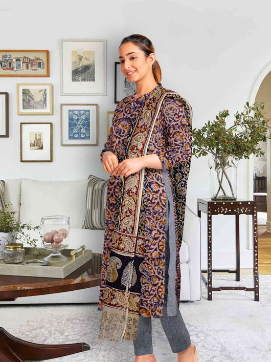 Pure Cotton Kalamkari Kurta Set - 20964 Women's Kurta Set AEVUM 2   