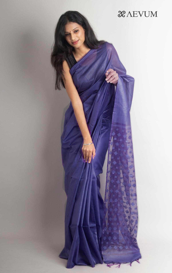 Katan Silk Saree with Blouse Piece - 1128 Saree Om Silk   