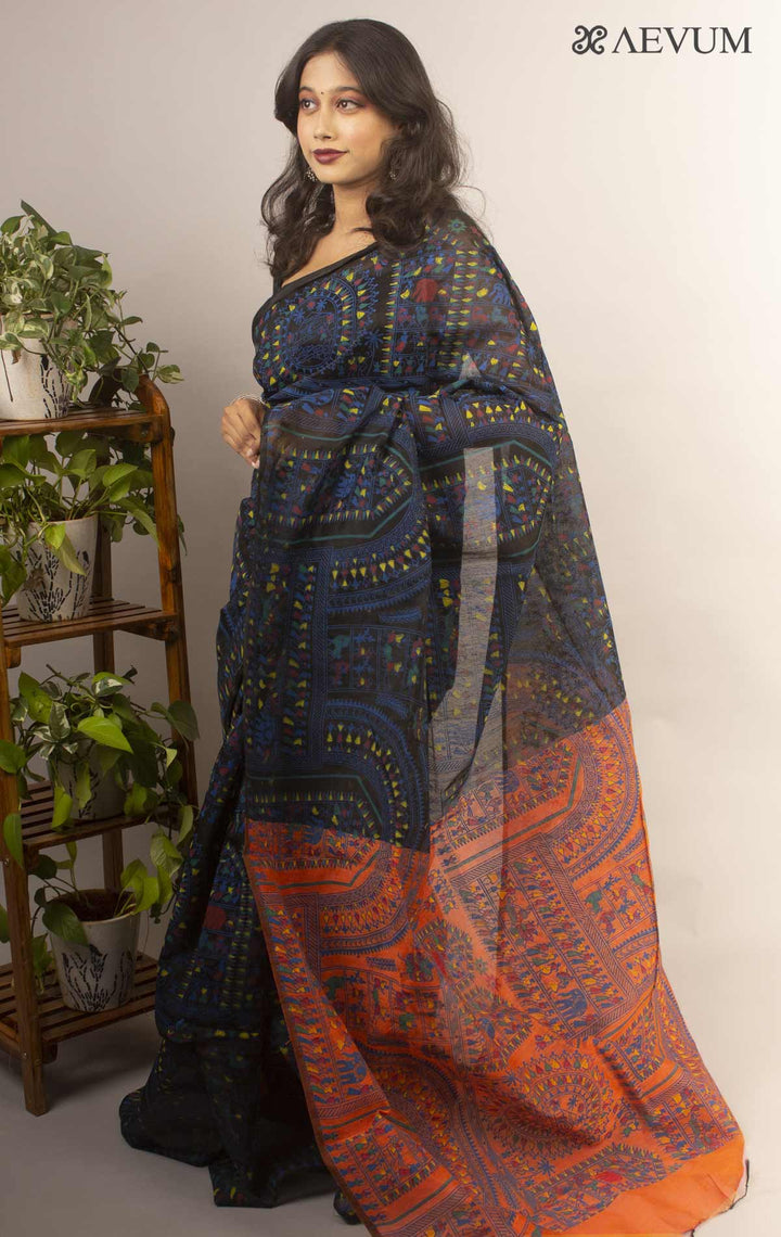 Bengal Cotton Silk Handloom Saree By Aevum - 17072 Saree SSH   