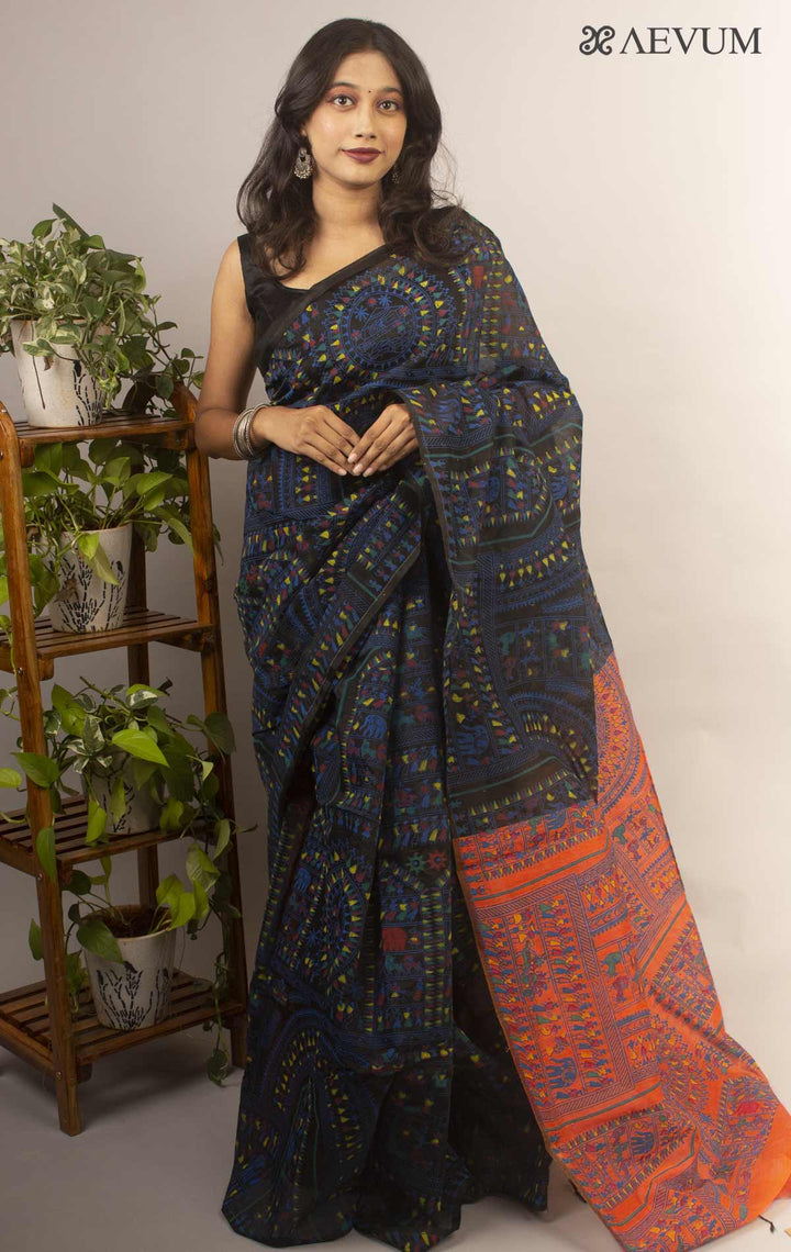 Bengal Cotton Silk Handloom Saree By Aevum - 17072 Saree SSH   