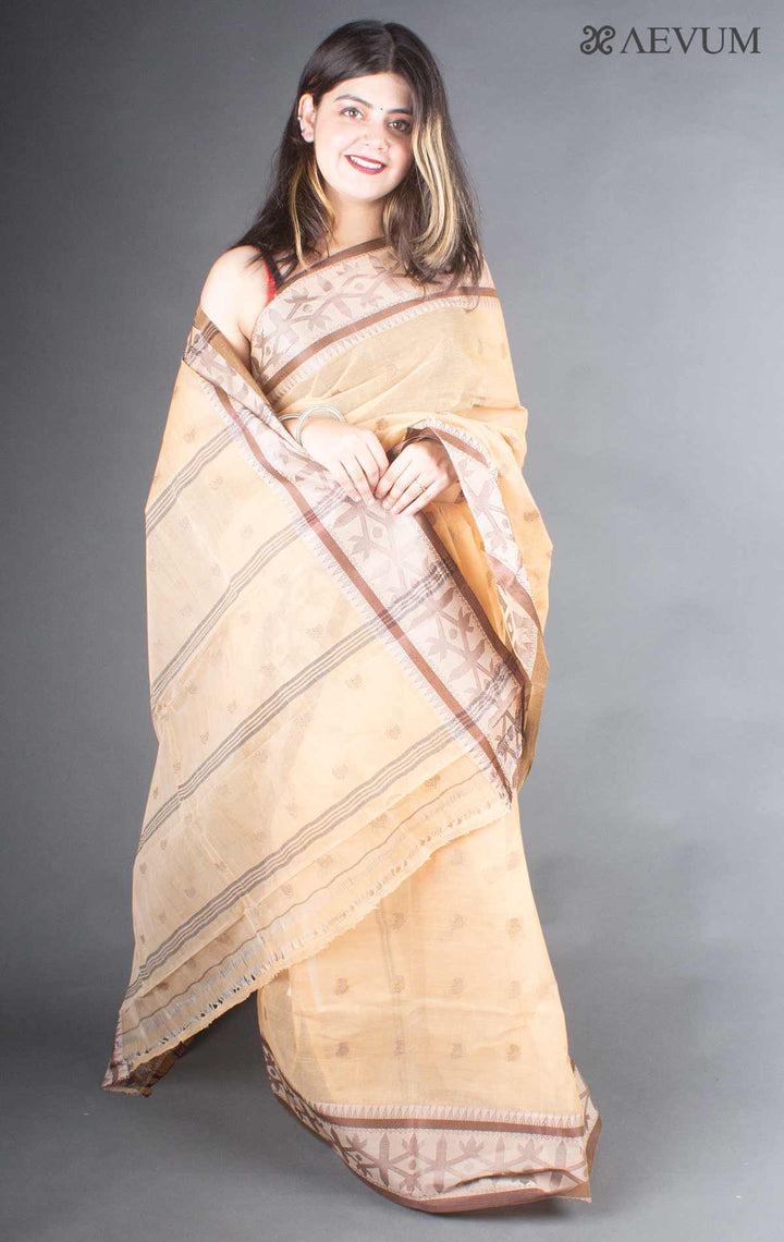 Bengal Cotton Handloom Saree Without Blouse Piece - 18432 Saree AEVUM   