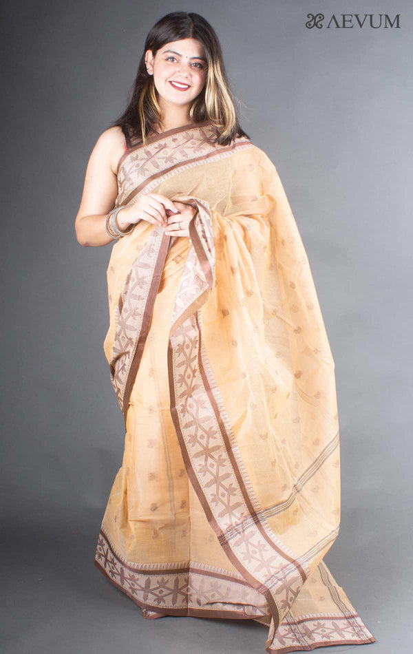Bengal Cotton Handloom Saree Without Blouse Piece - 18432 - AEVUM