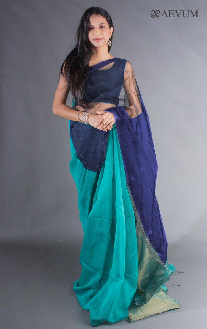 Ball Buti Matka Muslin Silk Saree - 8052 - AEVUM