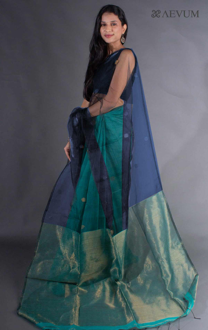 Ball Buti Matka Muslin Silk Saree - 8052 - AEVUM