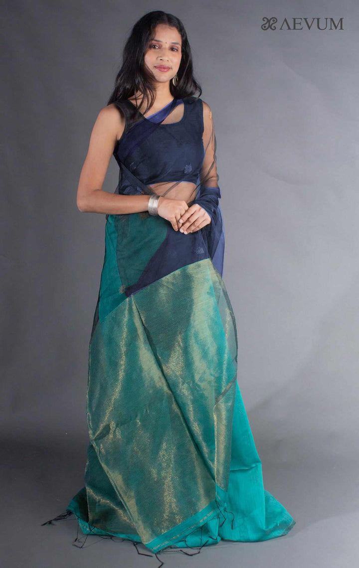Ball Buti Matka Muslin Silk Saree - 8052 - AEVUM