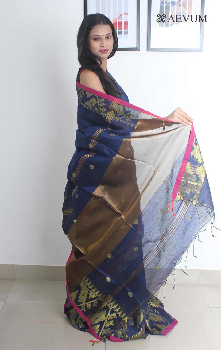 Tant Silk Bengal Handloom Saree - 1766 - AEVUM