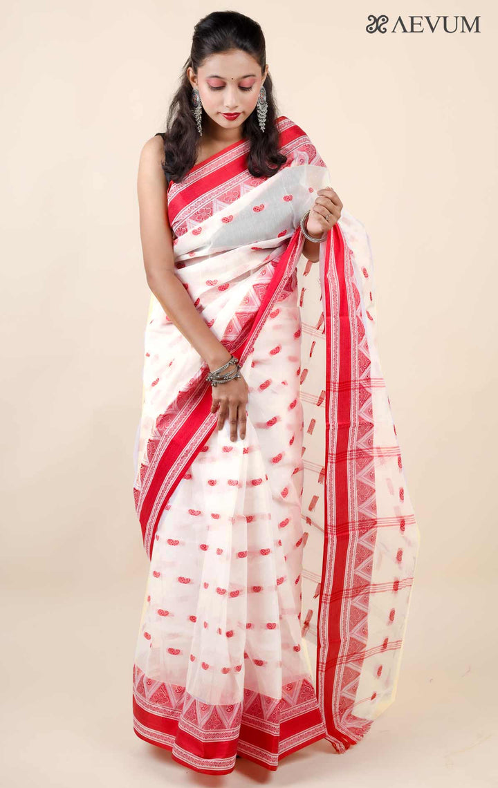 Bengal Cotton Handloom Saree Without Blouse Piece - 18434 Saree AEVUM   