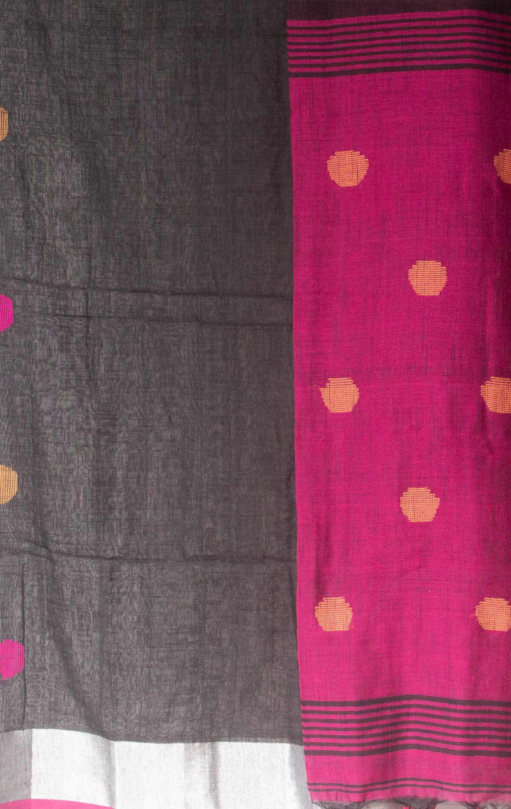 Bengal Cotton Khaadi Handloom Saree with Blouse piece - 0497 Saree AEVUM
