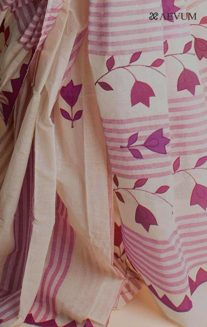 Begampuri Applique Work Saree - 1720 - AEVUM