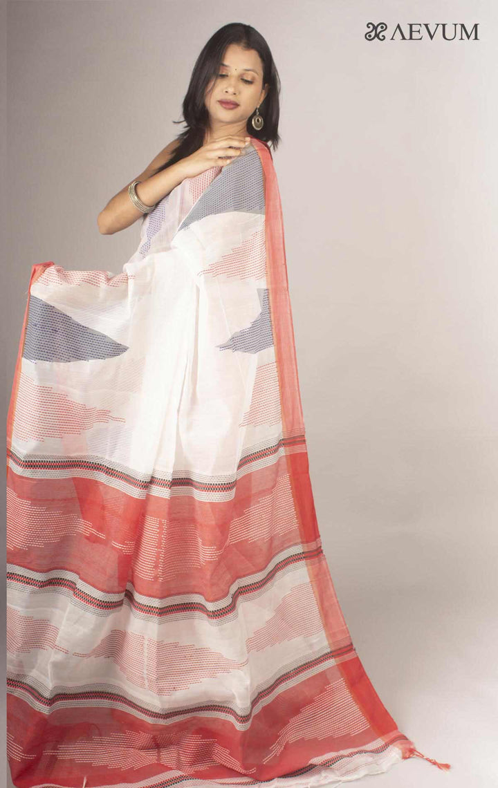 Bengal Cotton Silk Saree with blouse piece - 0023 - AEVUM