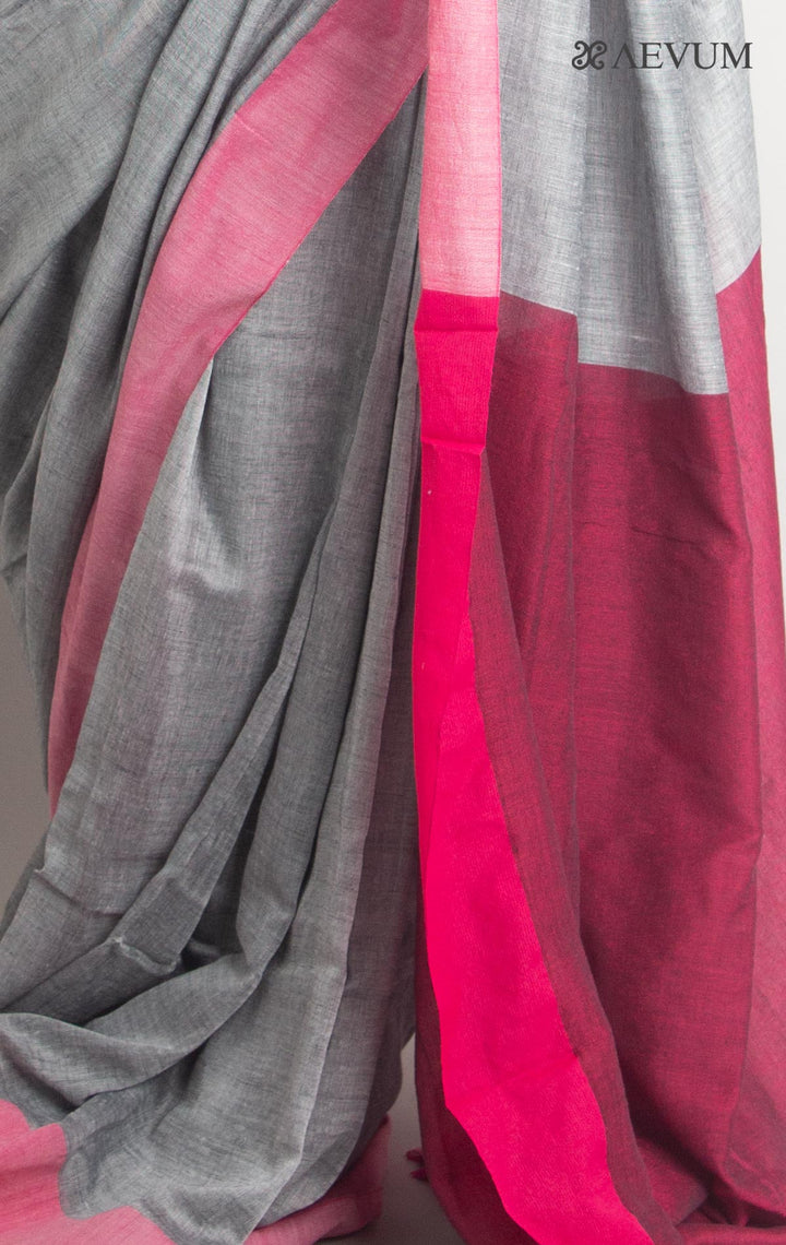 Handloom Cotton saree with Running Blouse piece - 0011 - AEVUM