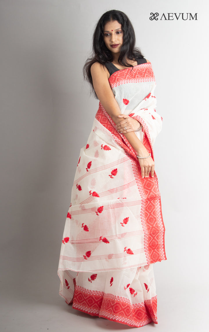 Bengal Cotton Tant Saree with Embroidery - 0465 Saree Riya's Collection   