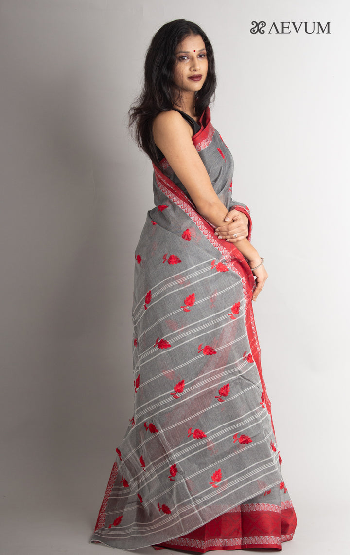 Bengal Cotton Tant Saree with Embroidery - 0466 - AEVUM
