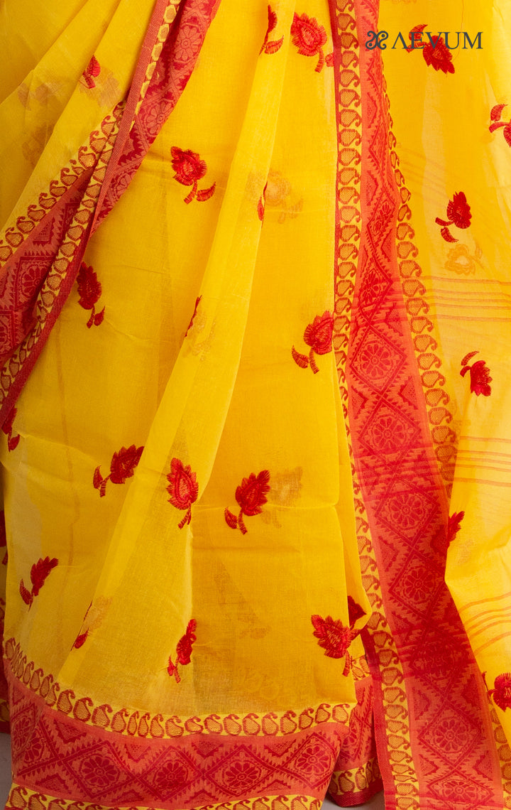 Bengal Cotton Tant Saree with Embroidery - 0469 Saree Riya's Collection   