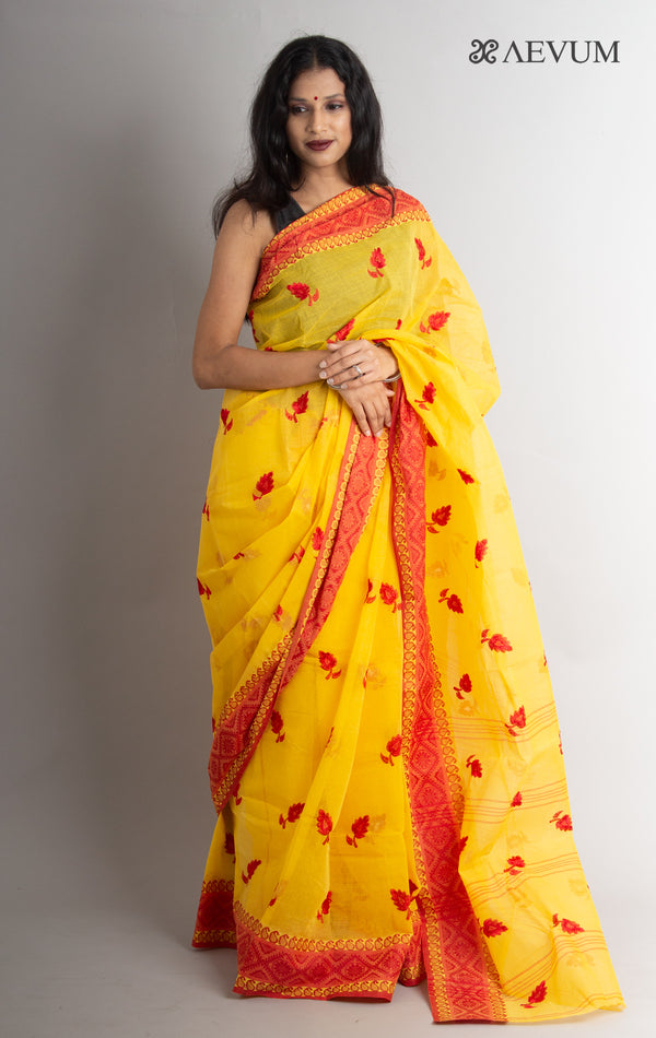 Bengal Cotton Tant Saree with Embroidery - 0469 - AEVUM