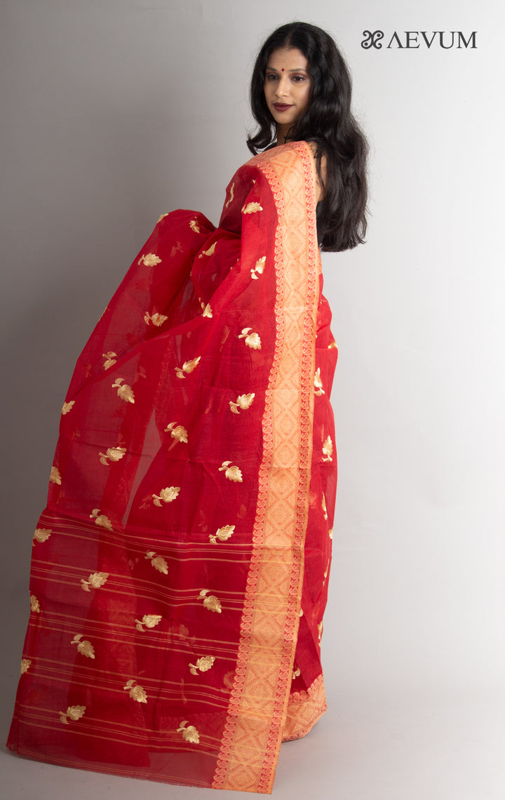 Bengal Cotton Tant Saree with Embroidery - 0470 - AEVUM