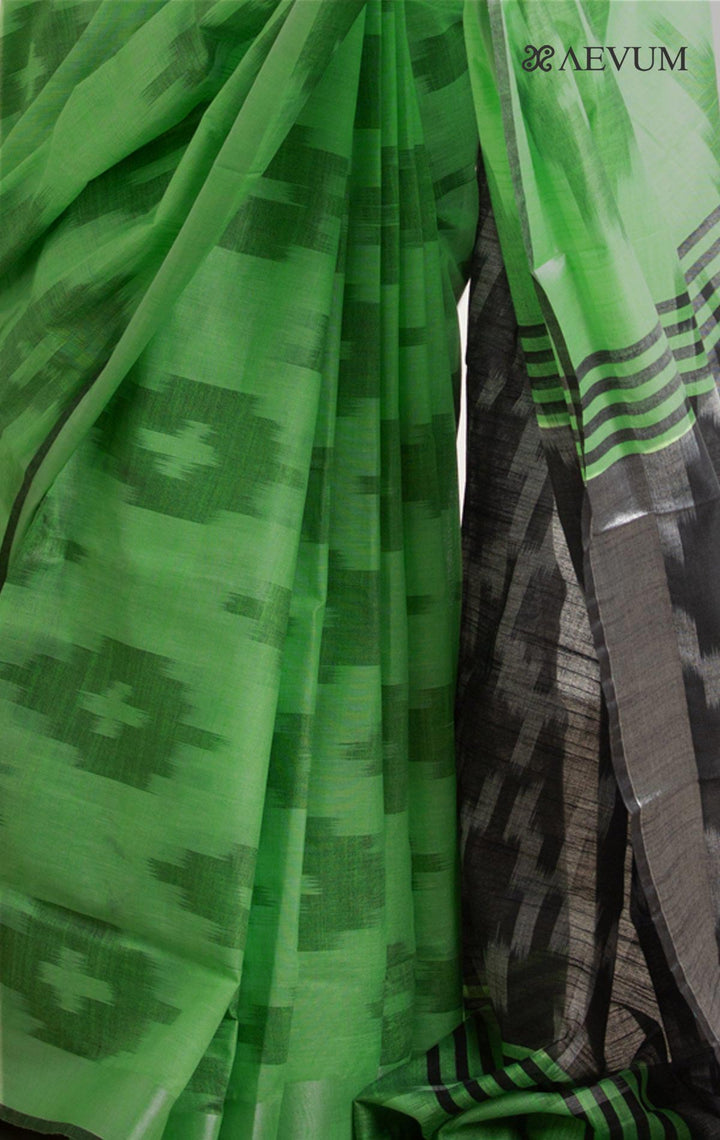 Semi Linen Ikkat Saree with Blouse Piece - 0479 - AEVUM