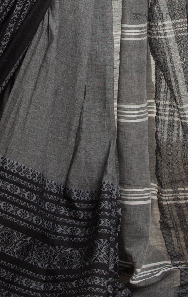 Begampuri Bengal Cotton Handloom Saree - 0500 Saree AEVUM 2   