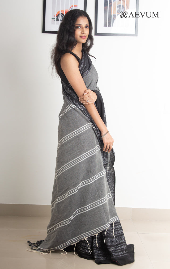 Begampuri Bengal Cotton Handloom Saree - 0500 Saree AEVUM 2   