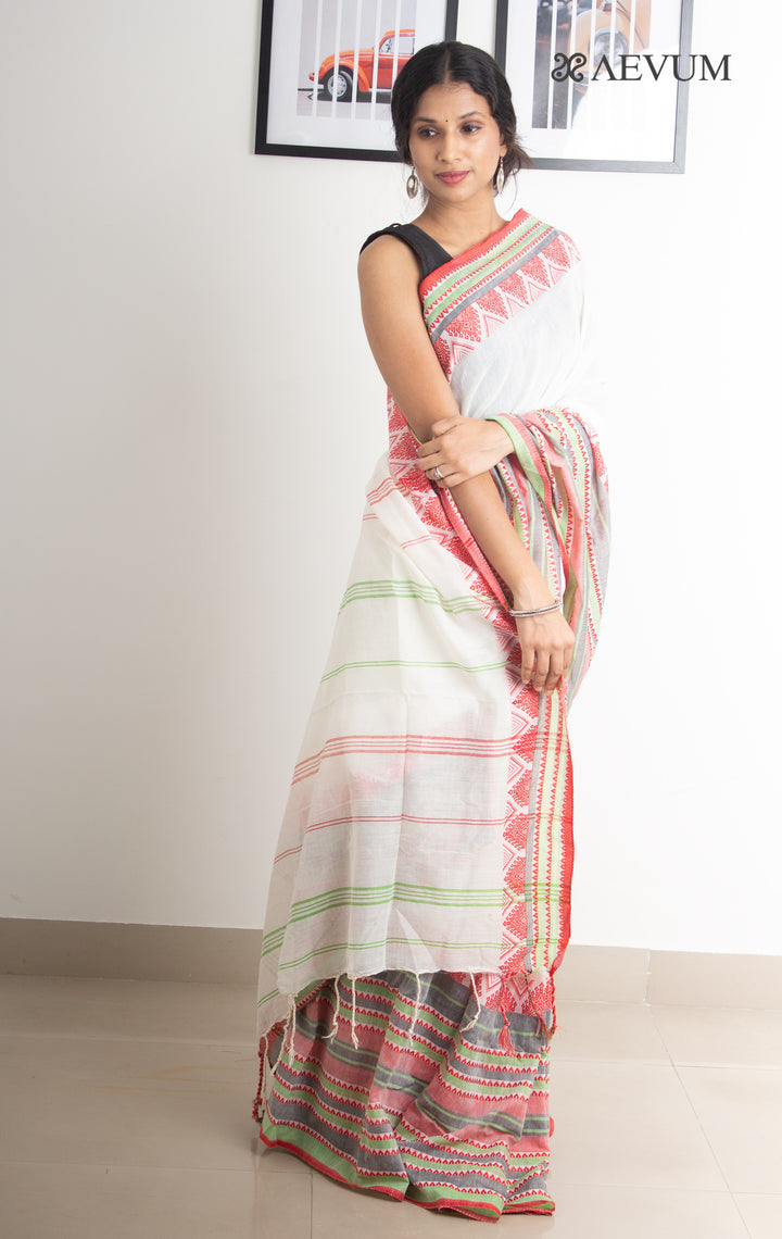 Begampuri Bengal Cotton Handloom Saree - 0501 - AEVUM
